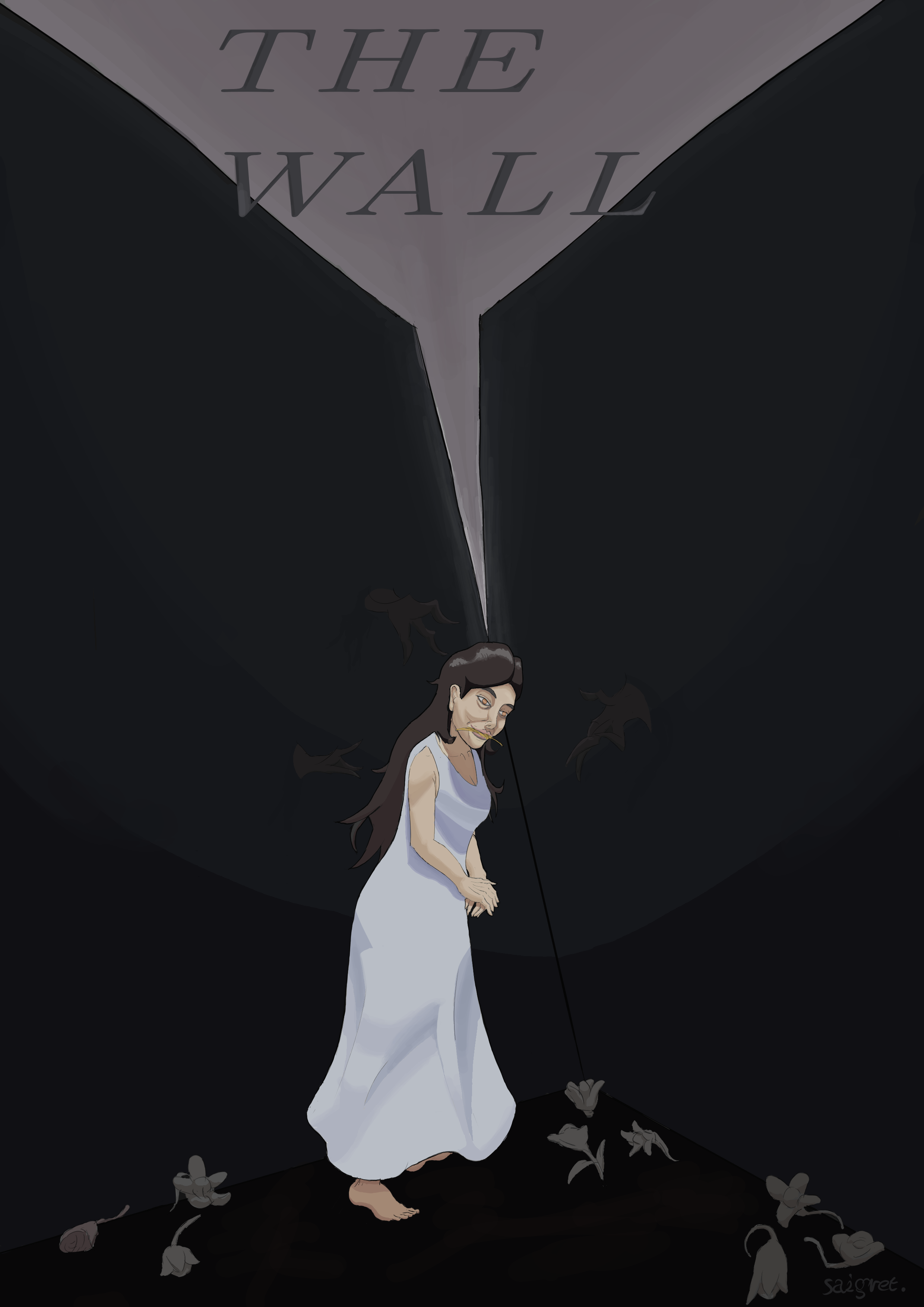 Full symbolic illustration about fear, confinement, and overwhelming pressure