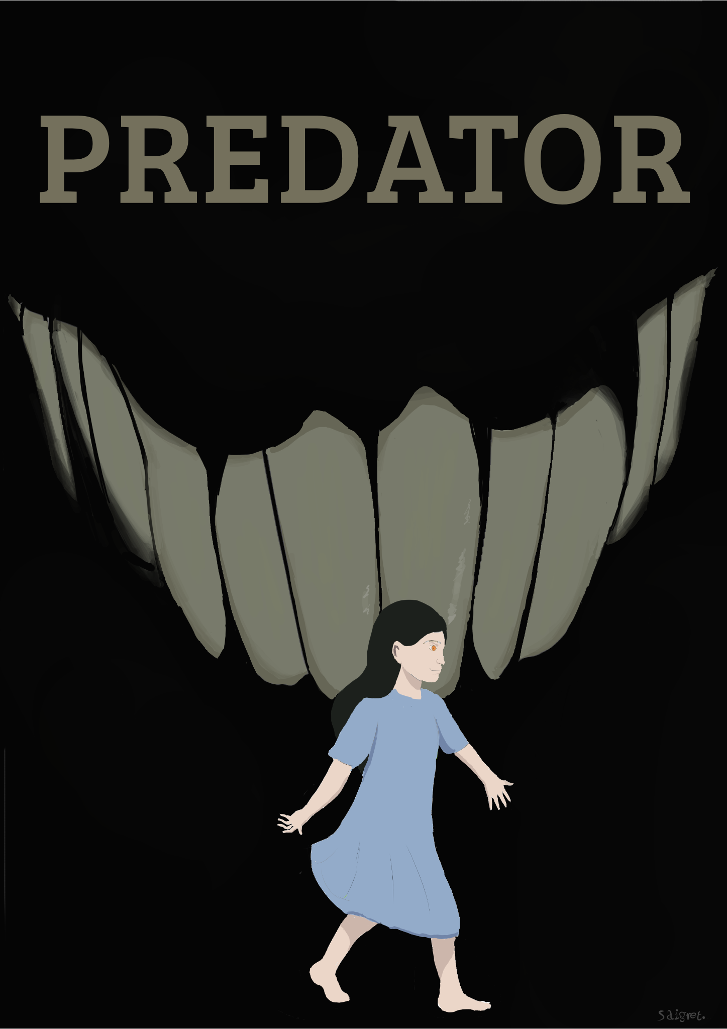 Horror cover illustration