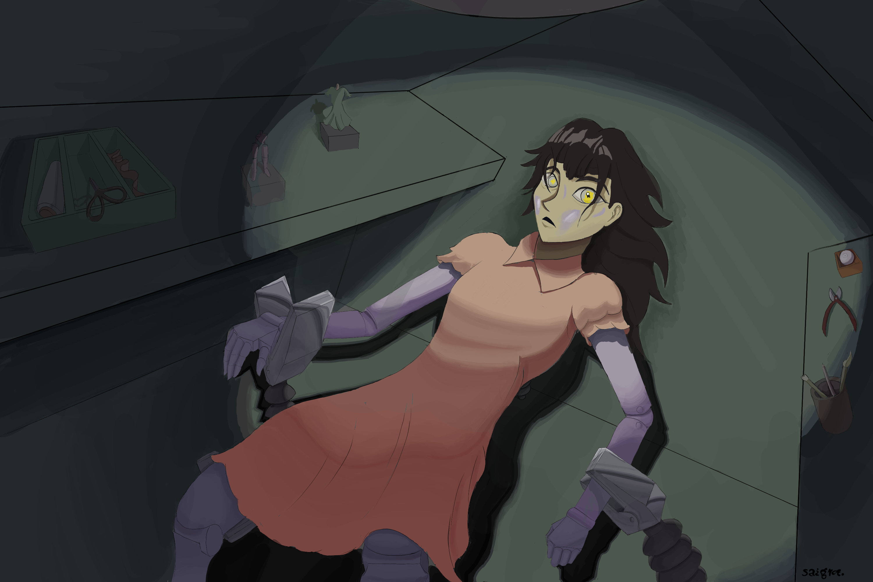 Full symbolic illustration about obsession, survival, and inner hunger