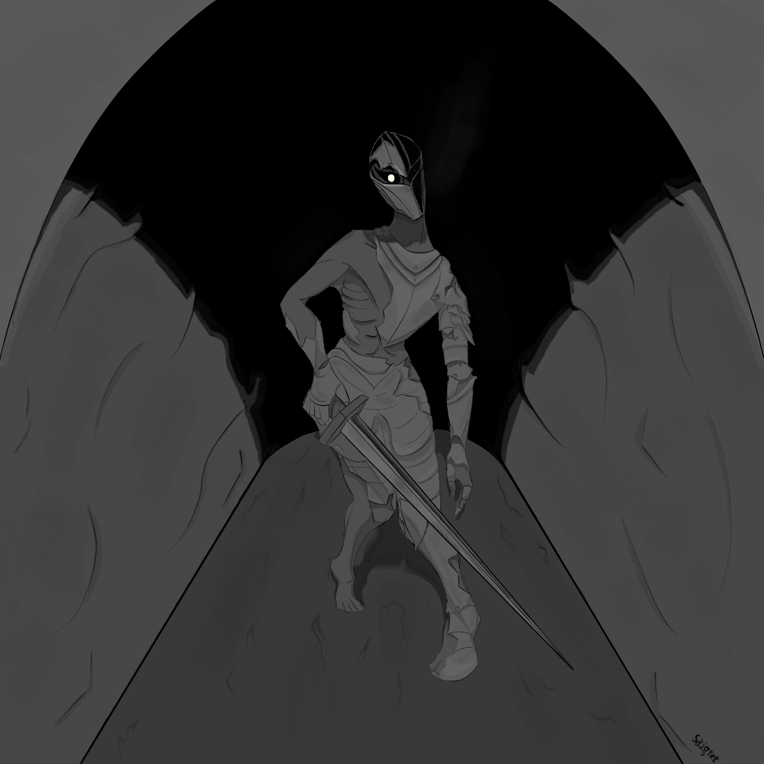 Symbolic artwork about impossible endurance and refusing to collapse